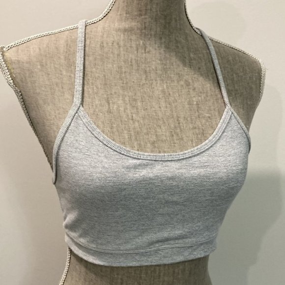 LULULEMON Energy Grey Flow Y Longline Bra Medium Support 6​​ - Picture 6 of 9